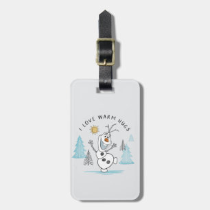 Frozen 2   Olaf "I Love Warm Hugs" Sketch Luggage Tag