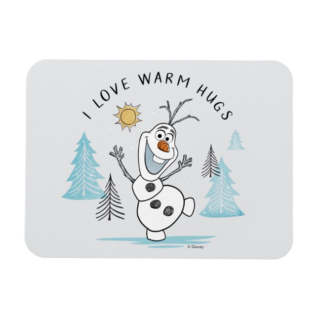 Frozen 2 | Olaf "I Love Warm Hugs" Sketch Magnet (Horizontal)