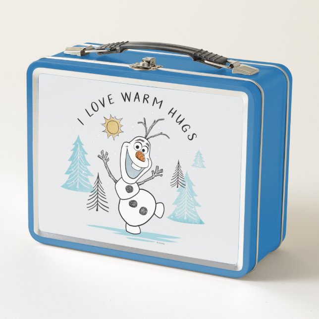 Frozen 2 | Olaf "I Love Warm Hugs" Sketch Metal Lunch Box (Front)