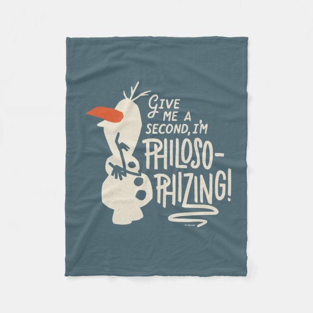 Frozen 2: Olaf | I'm Philosophizing! Fleece Blanket (Front)