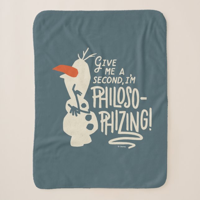 Frozen 2: Olaf | I'm Philosophizing! Sherpa Blanket (Front)
