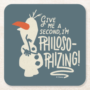 Frozen 2: Olaf I'm Philosophizing! Square Paper Coaster