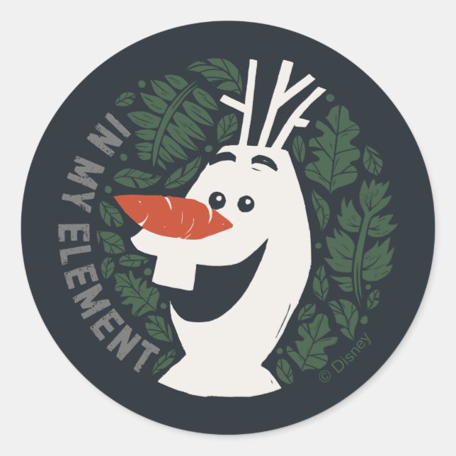 Frozen 2: Olaf | In My Element Classic Round Sticker (Front)