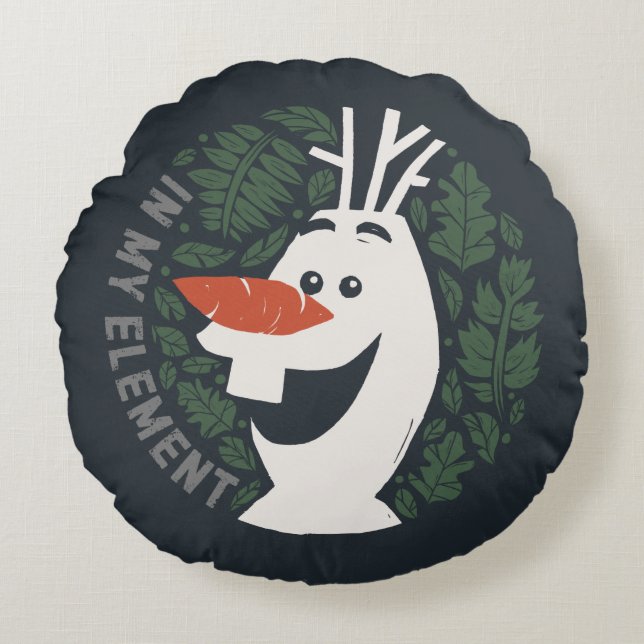 Frozen 2: Olaf | In My Element Round Pillow (Front)