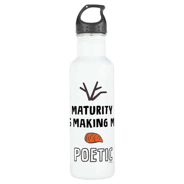 Frozen 2 | Olaf "Maturity Is Making Me Poetic" 710 Ml Water Bottle (Front)