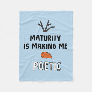 Frozen 2   Olaf "Maturity Is Making Me Poetic" Fleece Blanket