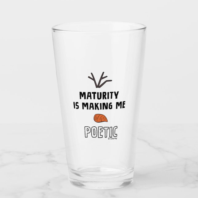 Frozen 2 | Olaf "Maturity Is Making Me Poetic" Glass (Front)