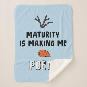 Frozen 2   Olaf "Maturity Is Making Me Poetic" Sherpa Blanket