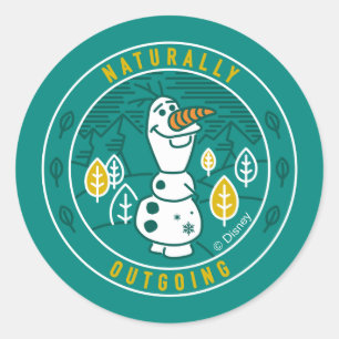 Frozen 2   Olaf - Naturally Outgoing Classic Round Sticker