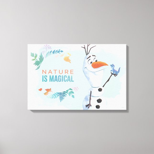 Frozen 2: Olaf | Nature Is Magical Canvas Print (Front)