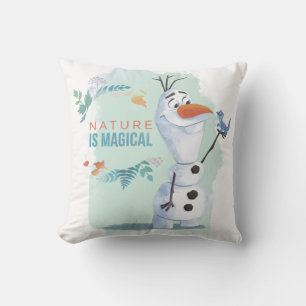 Frozen 2: Olaf   Nature Is Magical Throw Pillow