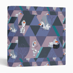 Frozen 2 Olaf Purple Geometric Pattern Binder