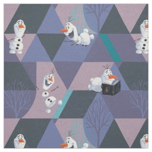 Frozen 2   Olaf Purple Geometric Pattern Fabric