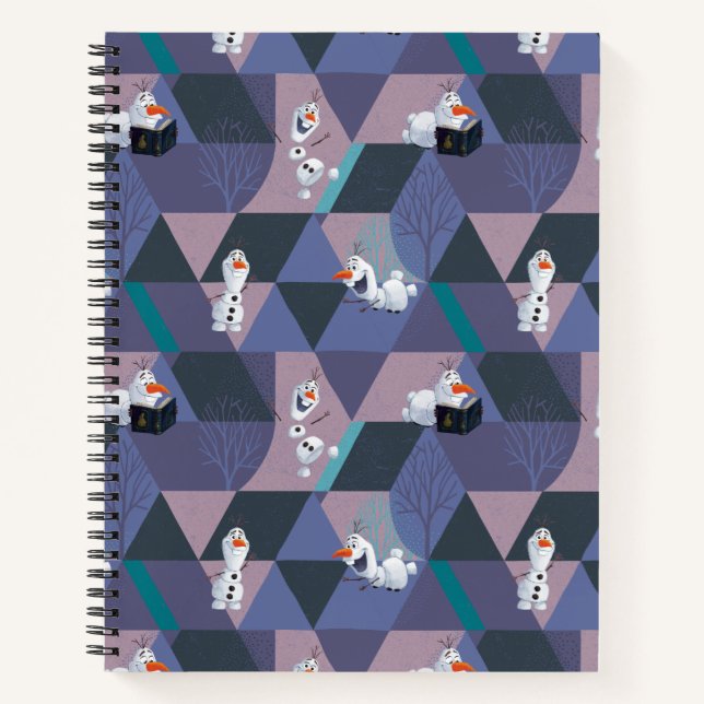 Frozen 2 | Olaf Purple Geometric Pattern Notebook (Front)