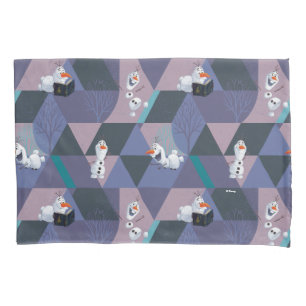 Frozen 2   Olaf Purple Geometric Pattern Pillowcase