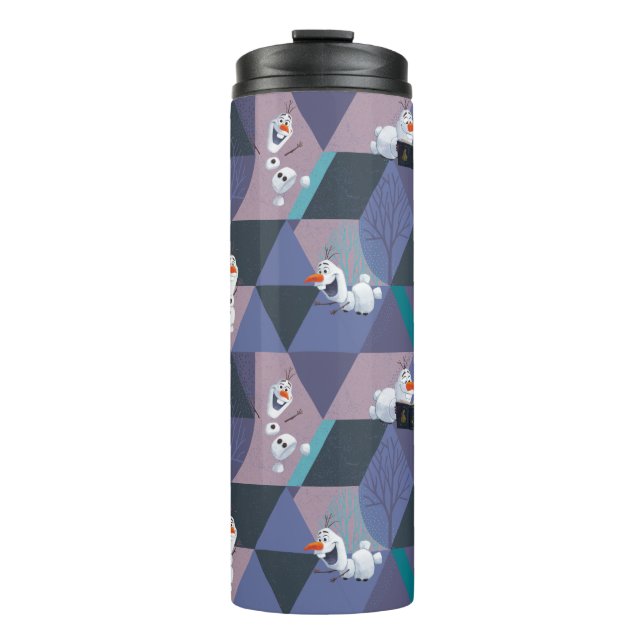 Frozen 2 | Olaf Purple Geometric Pattern Thermal Tumbler (Front)