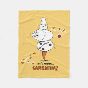Frozen 2   Olaf "That's Normal… Samantha?" Fleece Blanket
