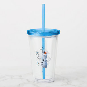 Frozen 2: Olaf With Stylized Name Graphic Acrylic Tumbler