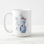 Frozen 2: Olaf With Stylized Name Graphic Coffee Mug<br><div class="desc">Frozen 2 | Olaf stands with arms behind his back,  smiling,  with his name written vertically beside him and a patterned accent background.</div>