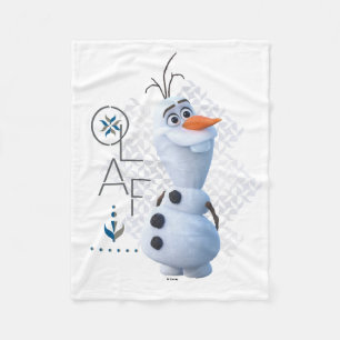 Frozen 2: Olaf With Stylized Name Graphic Fleece Blanket