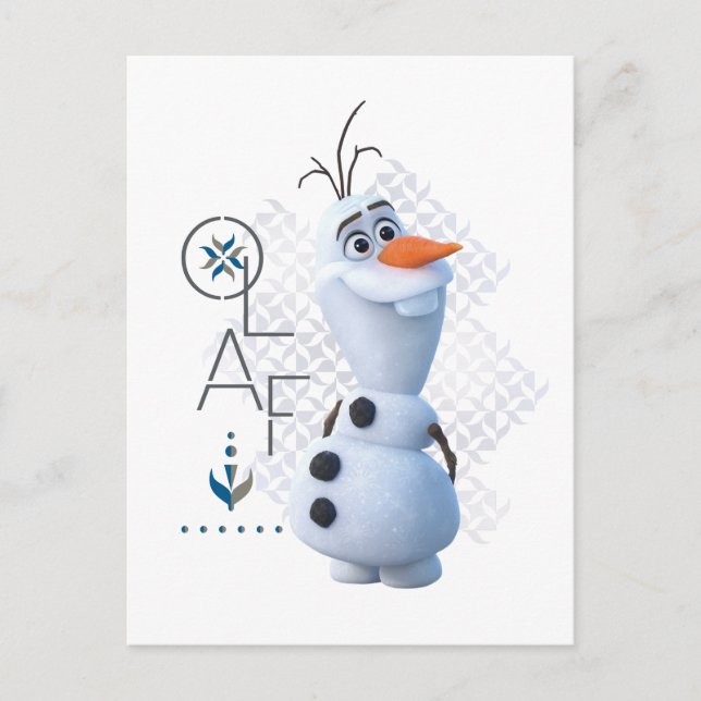 Frozen 2: Olaf With Stylized Name Graphic Postcard (Front)