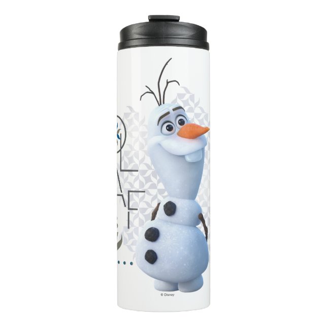 Frozen 2: Olaf With Stylized Name Graphic Thermal Tumbler (Front)
