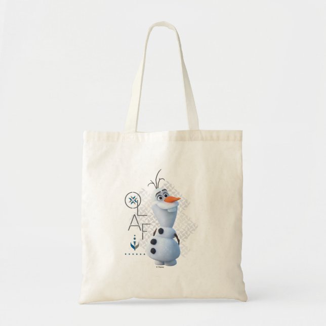 Frozen 2: Olaf With Stylized Name Graphic Tote Bag (Front)