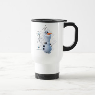 Frozen 2: Olaf With Stylized Name Graphic Travel Mug
