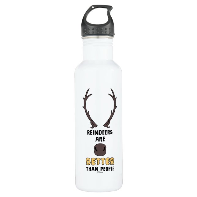 Frozen 2 | Reindeers Are Better Than People 710 Ml Water Bottle (Front)