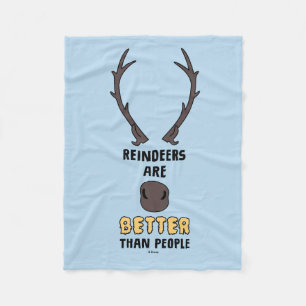 Frozen 2   Reindeers Are Better Than People Fleece Blanket