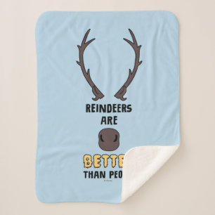 Frozen 2   Reindeers Are Better Than People Sherpa Blanket