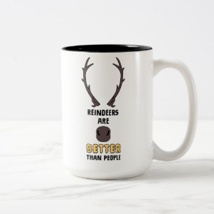 Frozen 2   Reindeers Are Better Than People Two-Tone Coffee Mug
