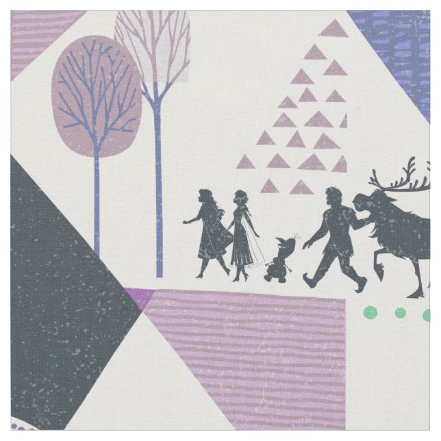 Frozen 2 | Seek the Truth Character Pattern Fabric (Close Up)