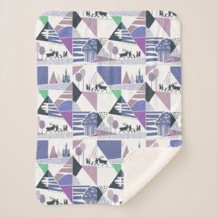 Frozen 2   Seek the Truth Character Pattern Sherpa Blanket