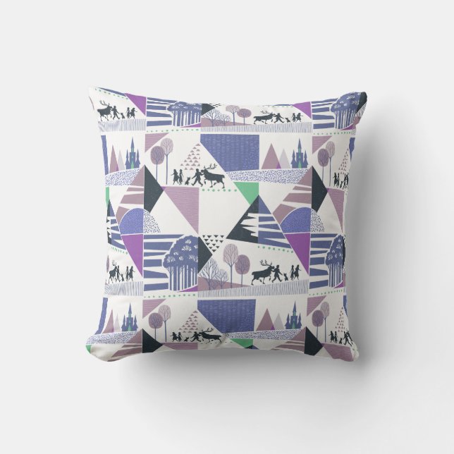 Frozen 2 | Seek the Truth Character Pattern Throw Pillow (Front)