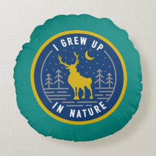 Frozen 2   Sven - I Grew Up in Nature Round Pillow