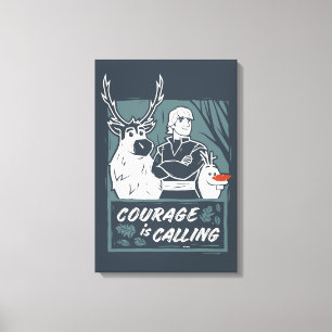 Frozen 2: Sven, Kristoff, & Olaf   Courage Canvas Print