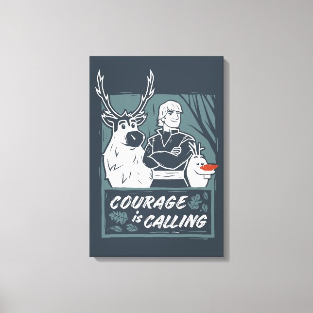 Frozen 2: Sven, Kristoff, & Olaf | Courage Canvas Print (Front)
