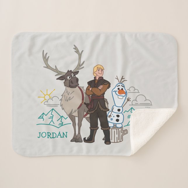 Frozen 2 | Sven, Kristoff & Olaf Sherpa Blanket (Front (Horizontal))