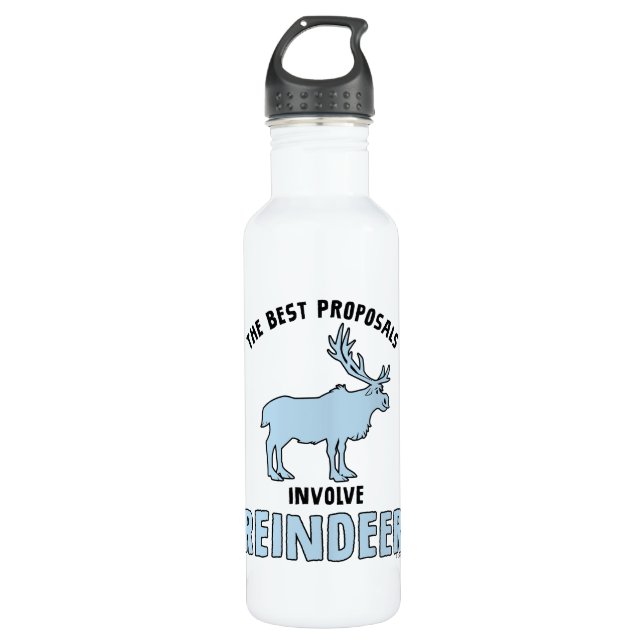 Frozen 2 | "The Best Proposals Involve Reindeer" 710 Ml Water Bottle (Front)