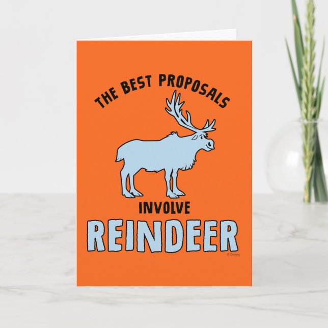 Frozen 2 | "The Best Proposals Involve Reindeer" Card (Front)