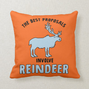 Frozen 2   "The Best Proposals Involve Reindeer" Throw Pillow