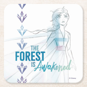 Frozen 2: The Forest Is Awakened Square Paper Coaster