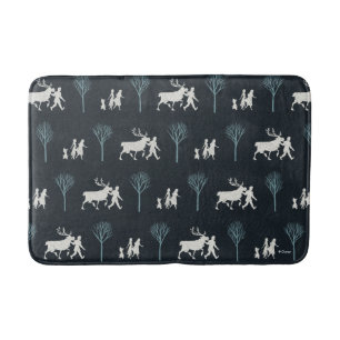 Frozen 2: Walking Through Birch Trees Pattern Bath Mat