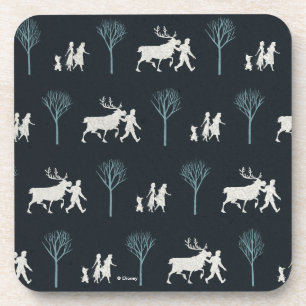 Frozen 2: Walking Through Birch Trees Pattern Coaster