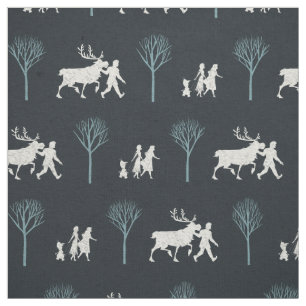 Frozen 2: Walking Through Birch Trees Pattern Fabric