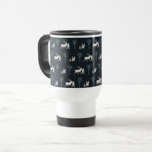 Frozen 2: Walking Through Birch Trees Pattern Travel Mug