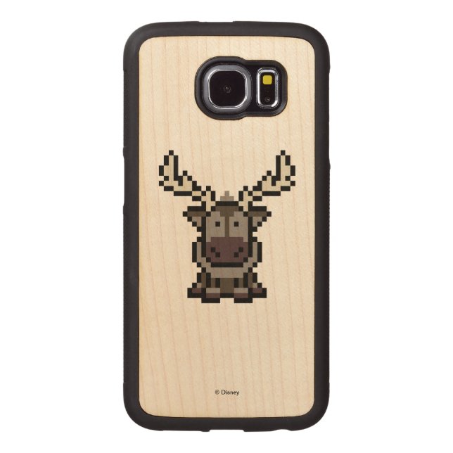 Frozen | 8-Bit Sven Carved Wood Samsung Galaxy S6 Case (Back)
