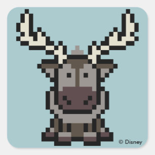 Frozen   8-Bit Sven Square Sticker