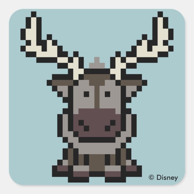 Frozen | 8-Bit Sven Square Sticker (Front)